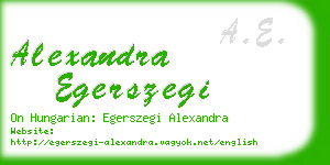 alexandra egerszegi business card